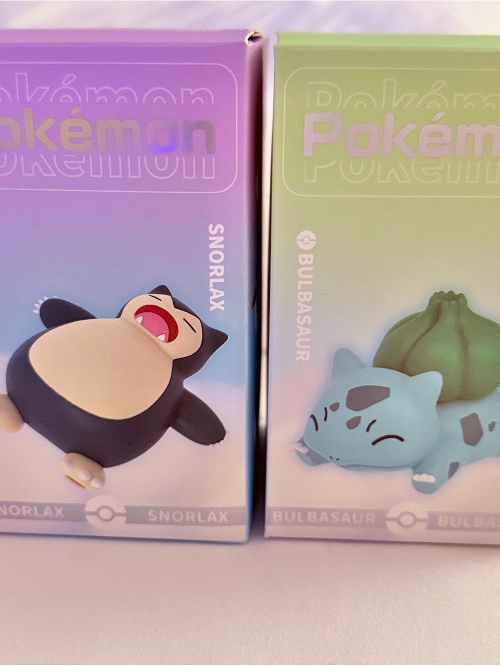 Brand new! Pokemon Snorlax & Bulbasaur Pastel Blue Green Collectible Figures
